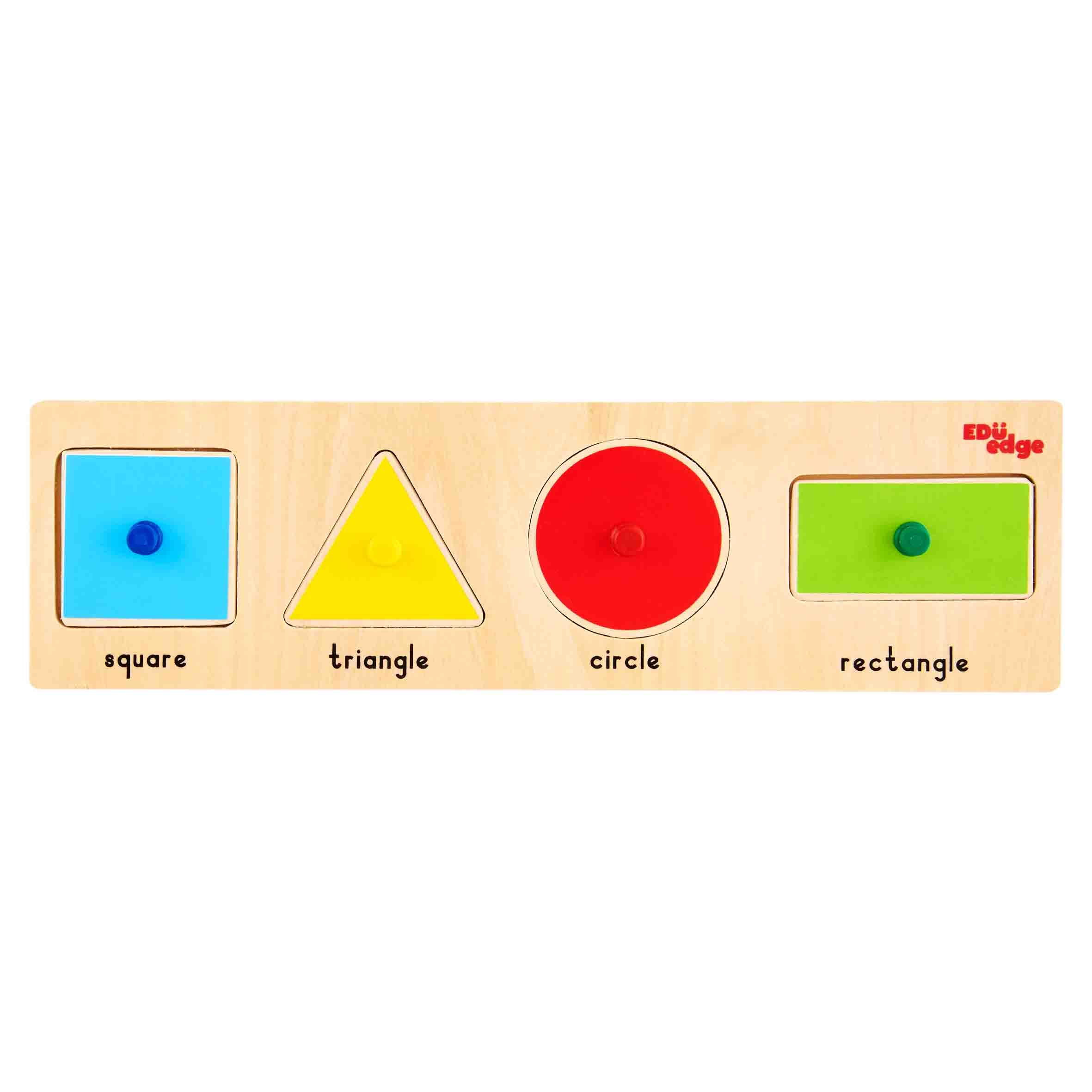 EDUEDGE Four Shapes Puzzle Develops Motor Skill, Mathematical Skill and Cognitive Skill Wooden Learning Toy Suggested for Children Above Age of 3 (B07KMYZDWR) Amazon Price History, Amazon Price Tracker