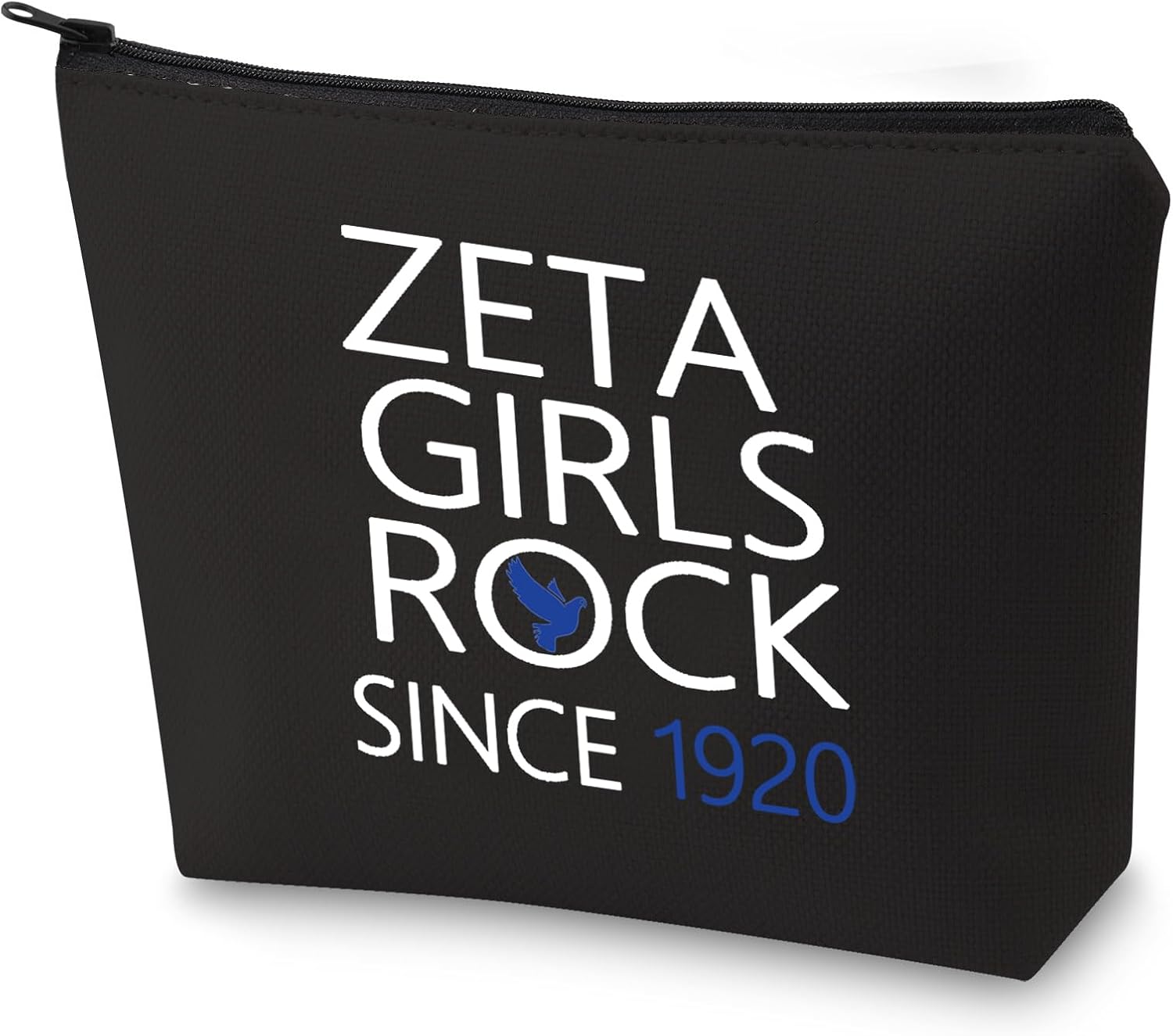 G2TUP Finer Women Sorority Cosmetic Bag Sorority Gift For Sorority Sister Sorority Girls Rock Since Makeup Bag (Zeta Girls Rock Black)