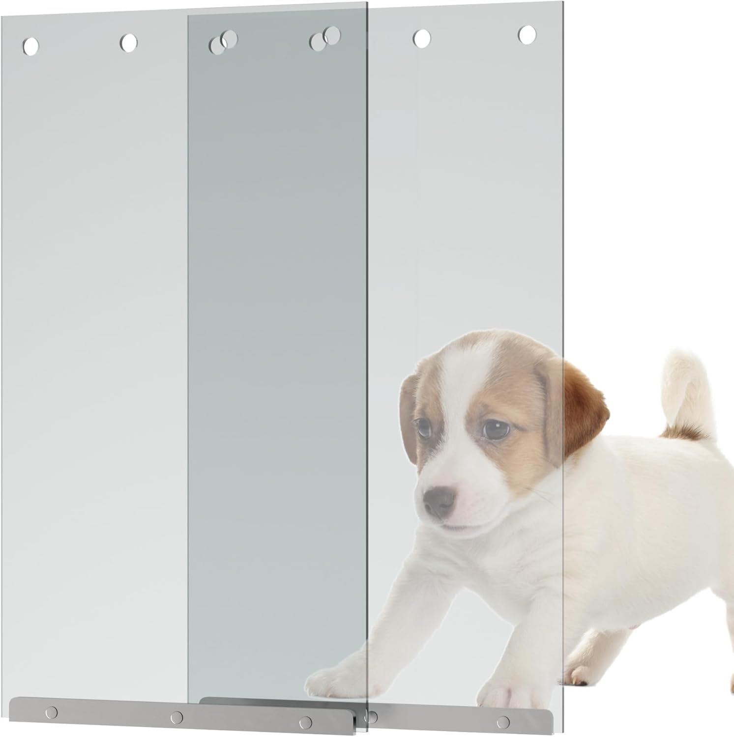 2pack Dog Door Replacement Flaps Size 9 3/4" x 17", Doggie Door Replacement Flaps fit Dogs up to 65 lbs, Doggy Door Replacement Flap XL Flexible,BPA-Free, Weather Resistant Materials 9.75"x 17"