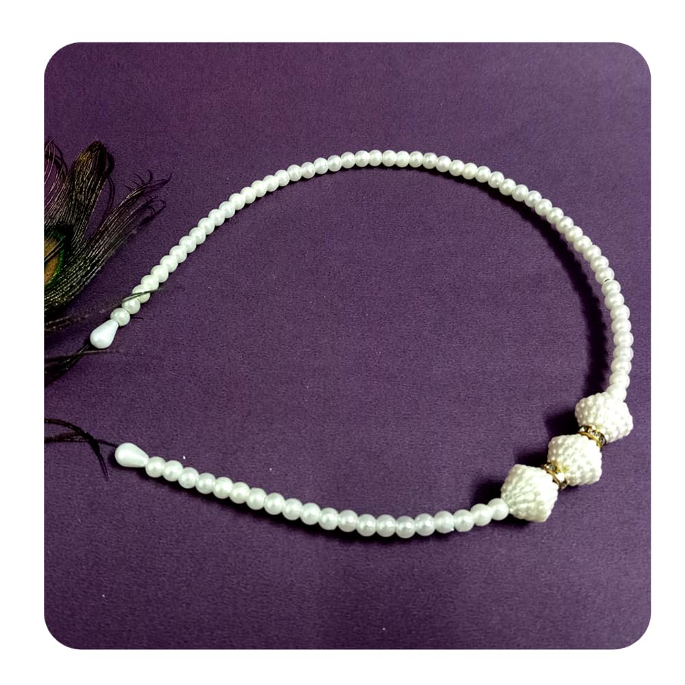 Designer Bandhu Headbands Stylish Trendy White Double Pearls Hairbands Fashion Hair Accessories Hair Bands for Women Girls (Type 3) (B0D462H7KH) Amazon Price History, Amazon Price Tracker