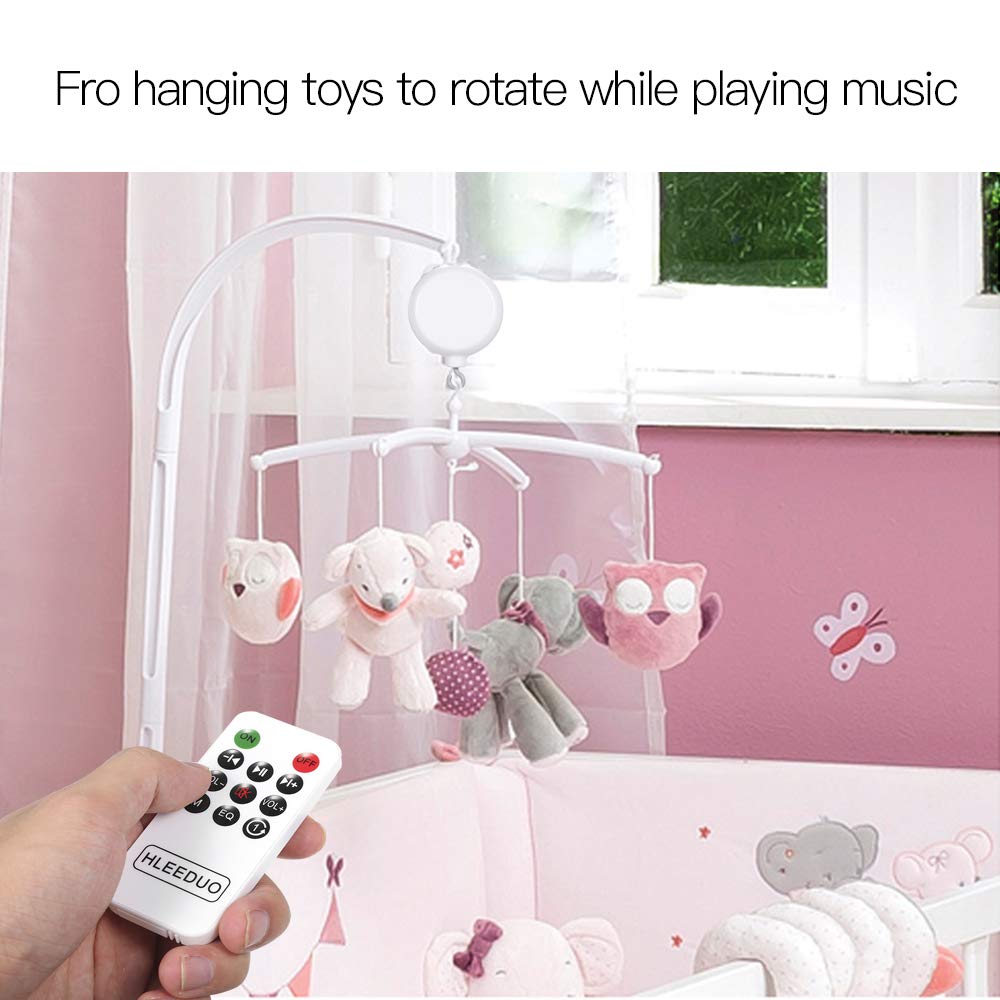 Boîte à Musique Mobile pour Bébé, Jouet Musical avec 35 Chansons, Télécommande et Clochettes