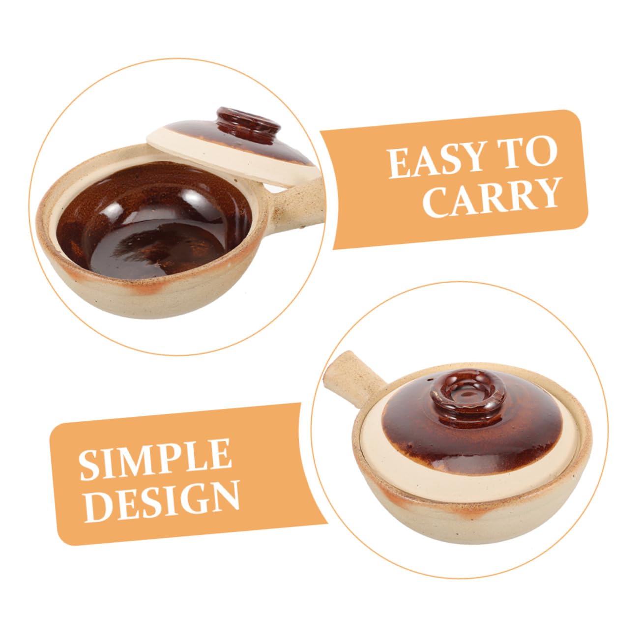 Toyvian Cocotte De Cuisine Marmite à Ragoût Cocotte Céramique Marmite à Soupe Plat Avec Couvercle Ustensiles De Cuisine