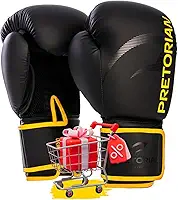 Luva de Boxe Muay Thai First FX2 Pretorian + Protetor Bucal Extra Sortida