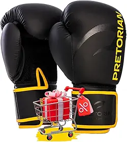 Luva de Boxe Muay Thai First FX2 Pretorian + Protetor Bucal Extra Sortida