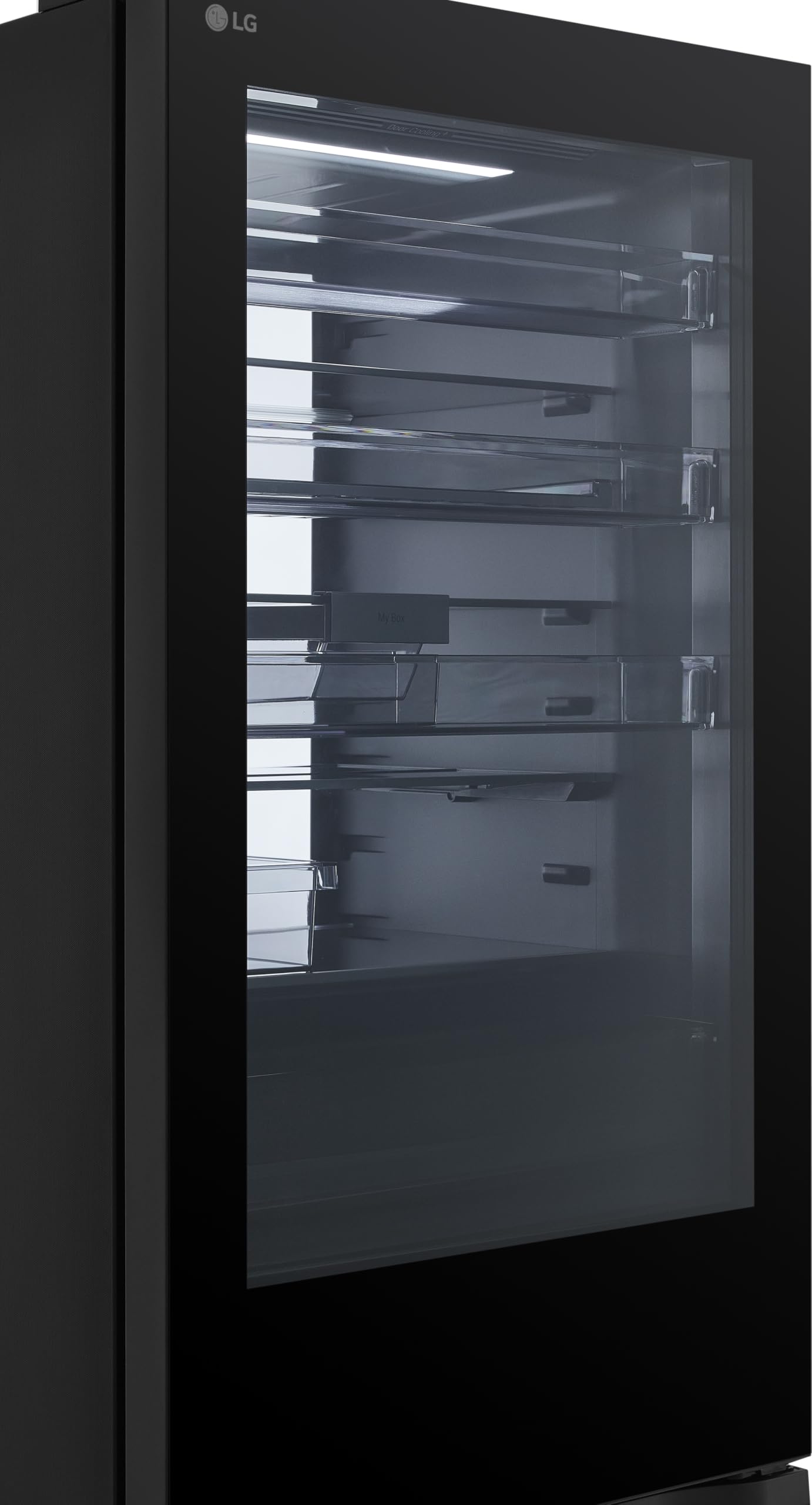 LG GBGW92GCEV Fit&Max Kühl-/Gefrierkombination (465 L, Energieklasse C) vollintegrierbar oder freistehend mit InstaView, FRESHConverter+, Total No Frost, MyBox, Schwarz