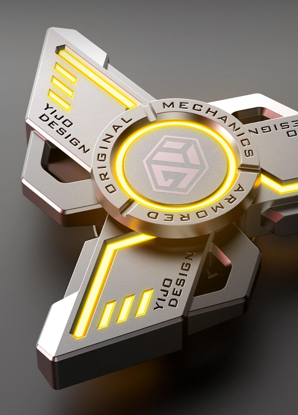 Anti Ansia Luminosa Punta delle Dita Giroscopio Mano Spinner, Sensoriale Fidget Giocattolo per Alleviare lo Stress, Noia, ADHD e Autismo (B,Verde)