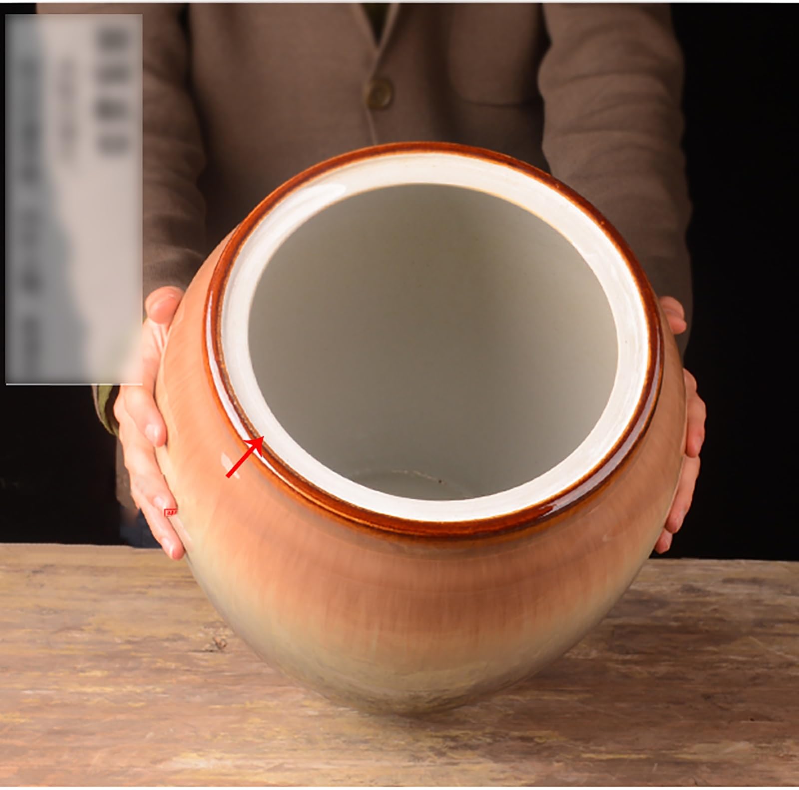 Barattolo Di Riso In Ceramica Con Coperchi Grande Contenitore Di Stoccaggio Cucina Serbatoio Di Grano Contenitori Per Alimenti Cereali Grani Barattolo Sigillato Secchio Cilindro Pentola In Ceramica