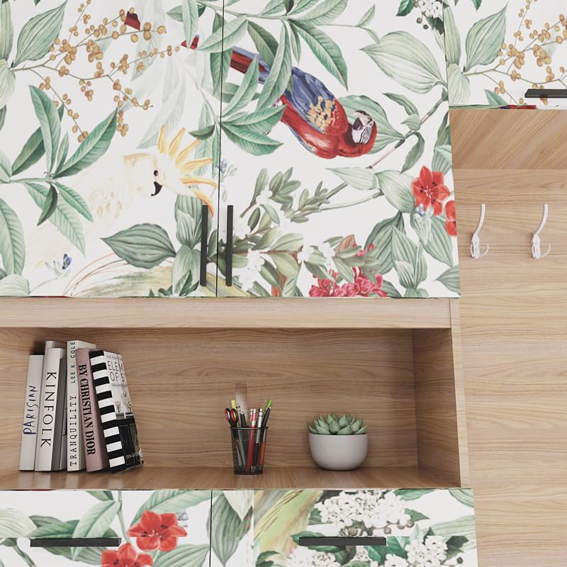 GV Shoppe Bird Sanctuary Nature Wallpaper ? Self-Adhesive Waterproof Peel & Stick Wall Paper for Living Room, Bedroom, Kitchen ? 45cm x 200cm Roll