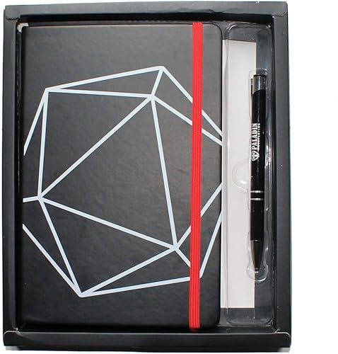 Miniatura 7 de DND - Juego de regalo de cuaderno de tapa dura y bolígrafo para Calabozos y Dragones y otros juegos de rol - Diseño D20