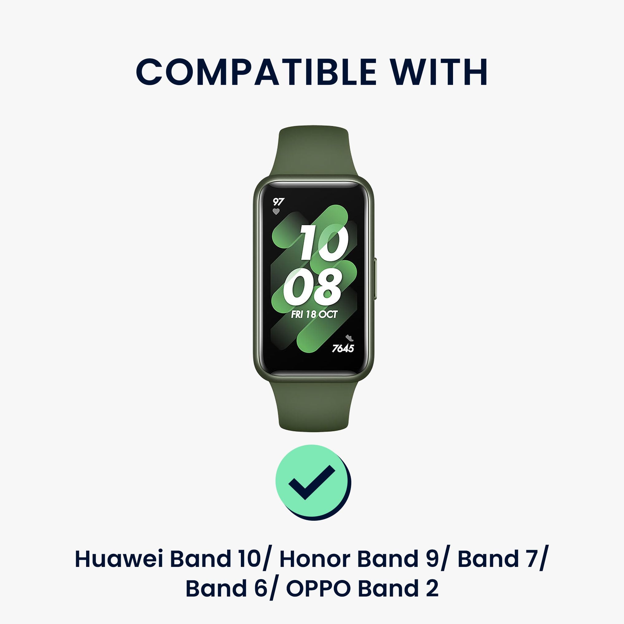 Câble De Charge Avec Support Pour Huawei Band 10, Honor Band 9/7/6, Oppo Band 2 - Station De Charge Aimantée, Noir