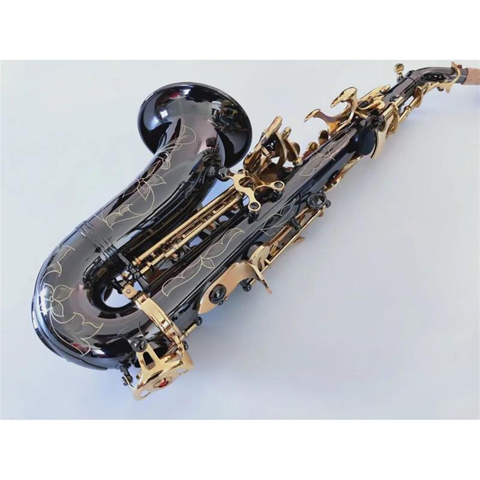 Instrument Muzyczny Złoty Klucz Zakrzywiony Saksofon Sopranowy Z Ustnikiem profesjonalny Saksofon (Color : 2)