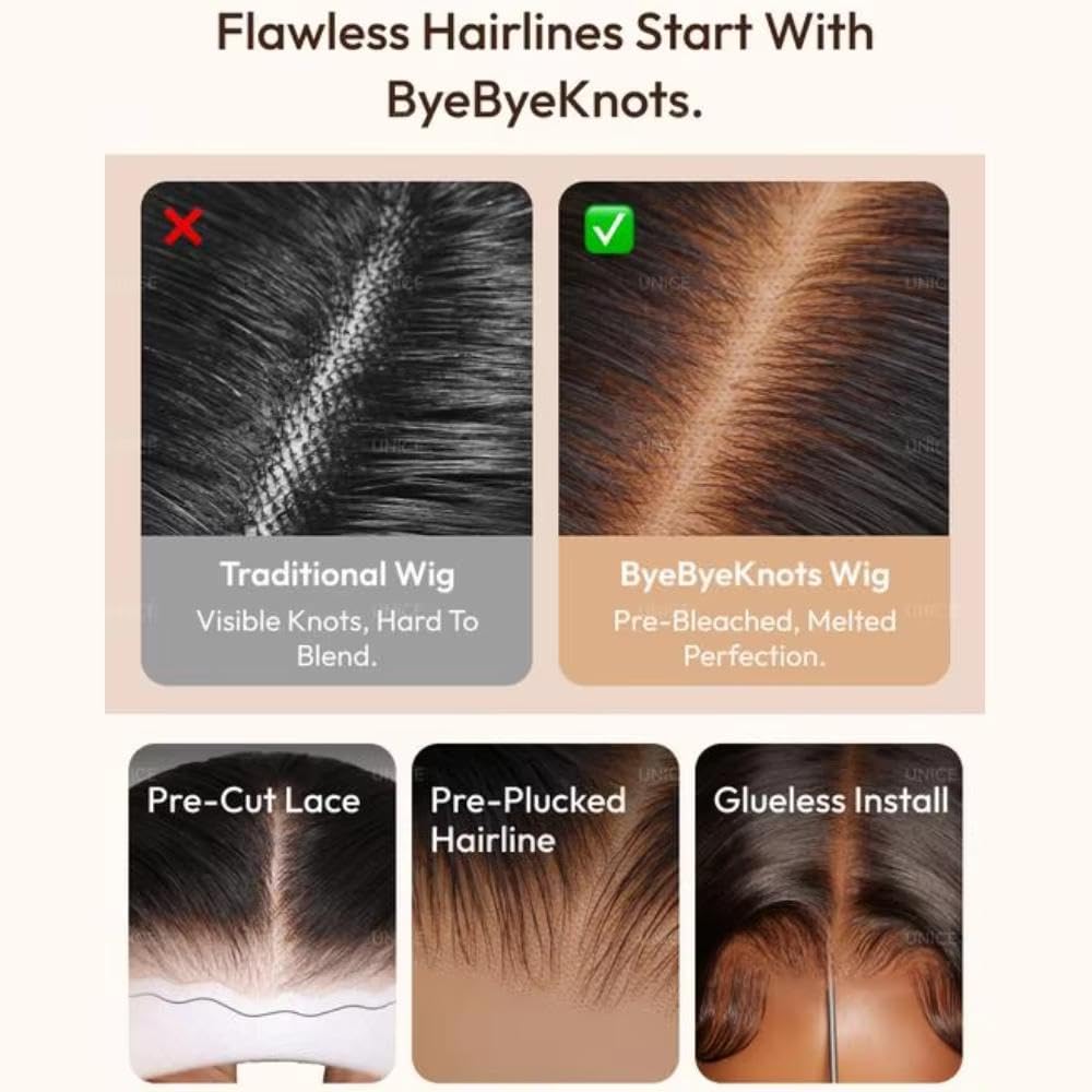 Haarpflege 7x5 Lace Glueless Human Hair Wig Highlight Ombre Brown Mit Blonden Verworrenen Locken Mit Kordelzug(16inches)