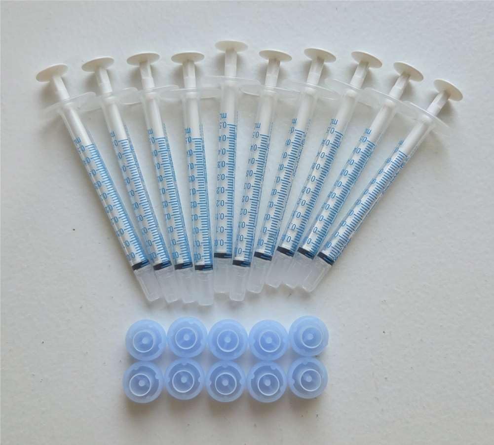 BAXA ExactaMed Oral Liquid Medication Syringe 0.5cc/0.5mL 10/PK Clear Medicine Dose Dispenser With Cap Exacta-Med BAXTER Comar Latex Free