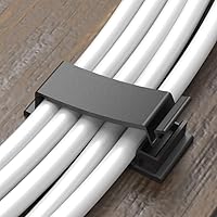 Vista 6 de Cable Clips with Strong Self-Adhesive, XIAOXI Multipurpose Wire Clamps for Cable Management and Cable Runs, TV PC Wire Holder Sticky Tidy - (20pcs)