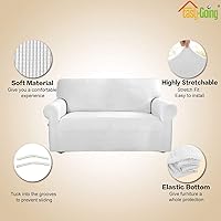 Vista 178 de Easy-Going - Funda elástica para sofá, 1 pieza, protector de muebles, suave, con parte inferior elástica, para niños, tela de jacquard de poliéster