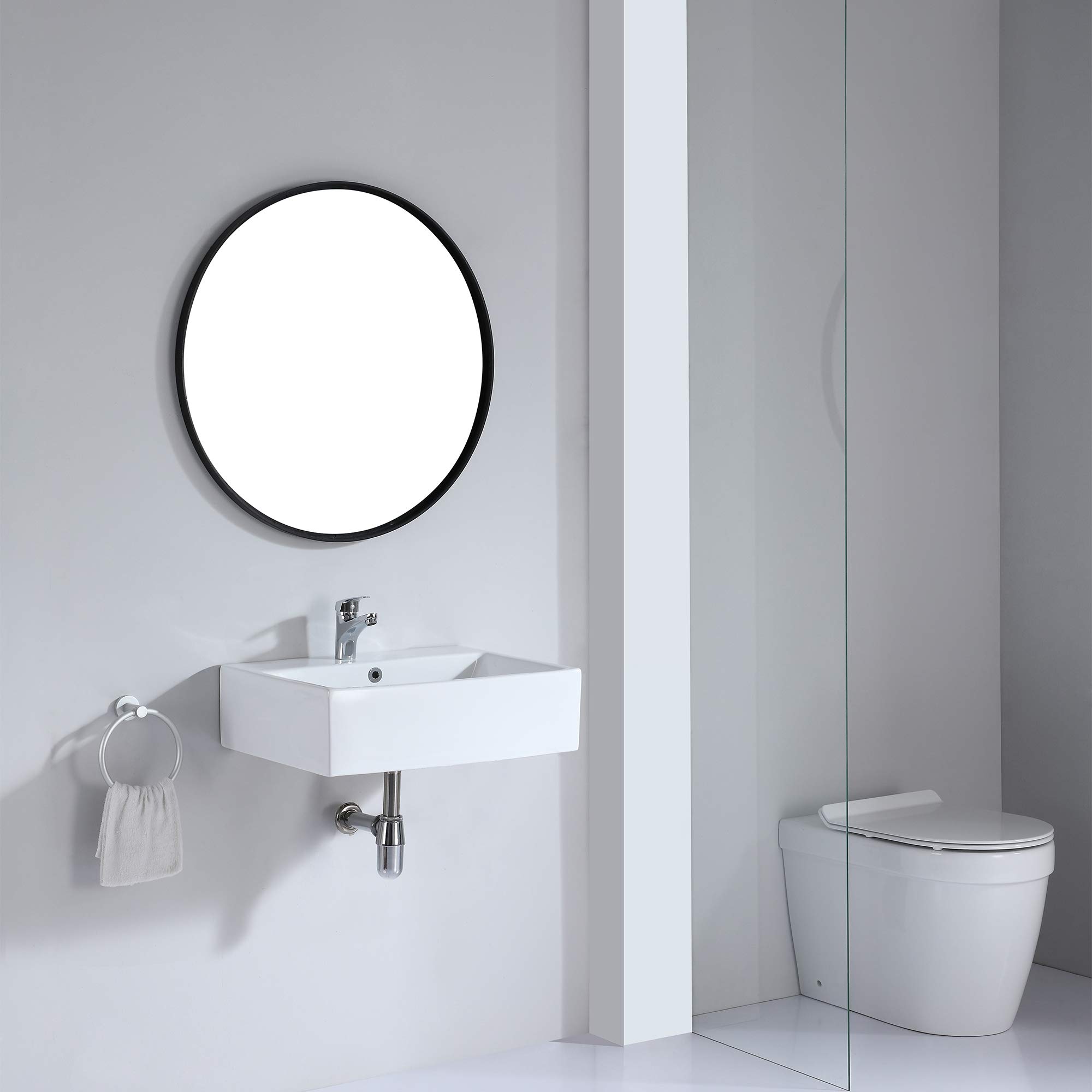 Buy Eridanus Wash Basin Sink, Series VentoLeft, Ceramic Rectangular