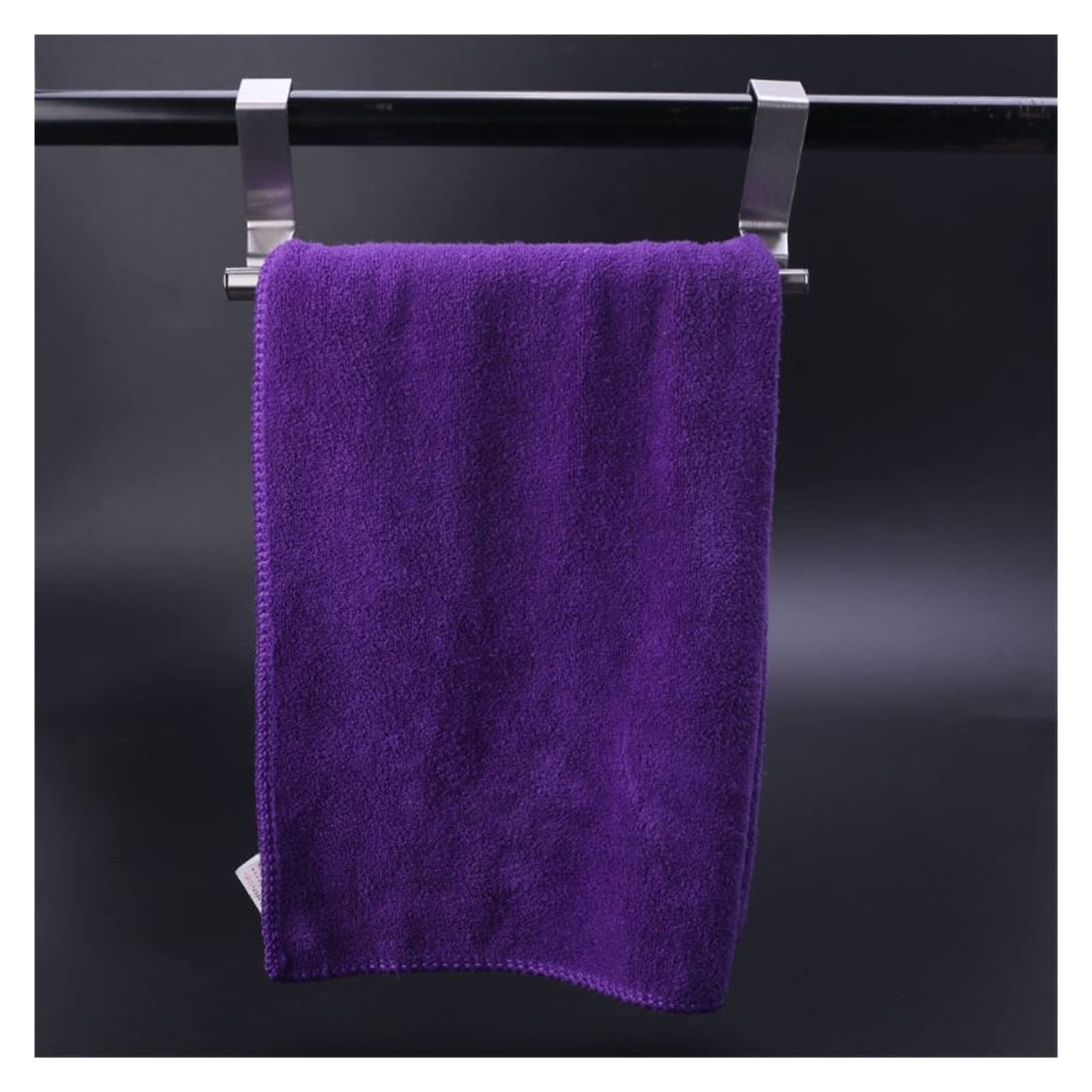 KES Over Kastdeur Handdoekenrek, Keuken Theedoek Rail voor Kast Lade Kast, Krasbestendige Badkamer Over Deur Handdoekenhouder, Wit 2 Stuks, KTH500S26-WH-P2