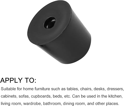 Miniatura 9 de METALLIXITY Pies de goma para parachoques (1.38 x 0.98 pulgadas), 8 unidades, almohadillas redondas para patas protectoras de suelo, para mesas del