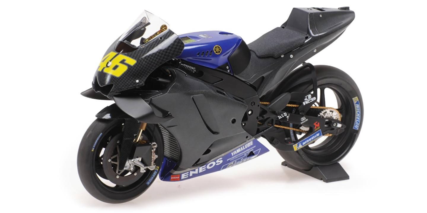 Minichamps 122203946 YZR-M1-Monster Energy Yamaha MotoGP-Valentino Rossi-Test Brno July 2019 Auto in miniatura da collezione, multicolore