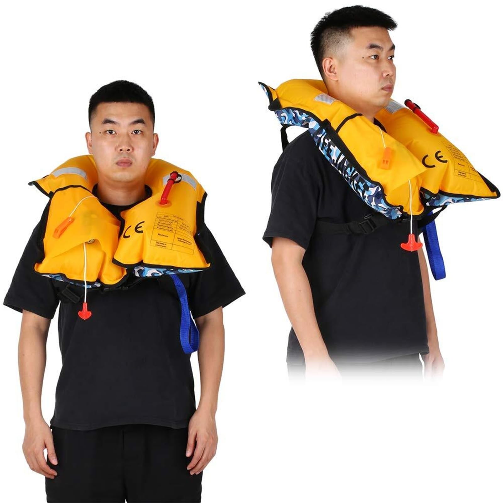 Kayka Veste gonflable automatique pour adultes bateau pêche kayak