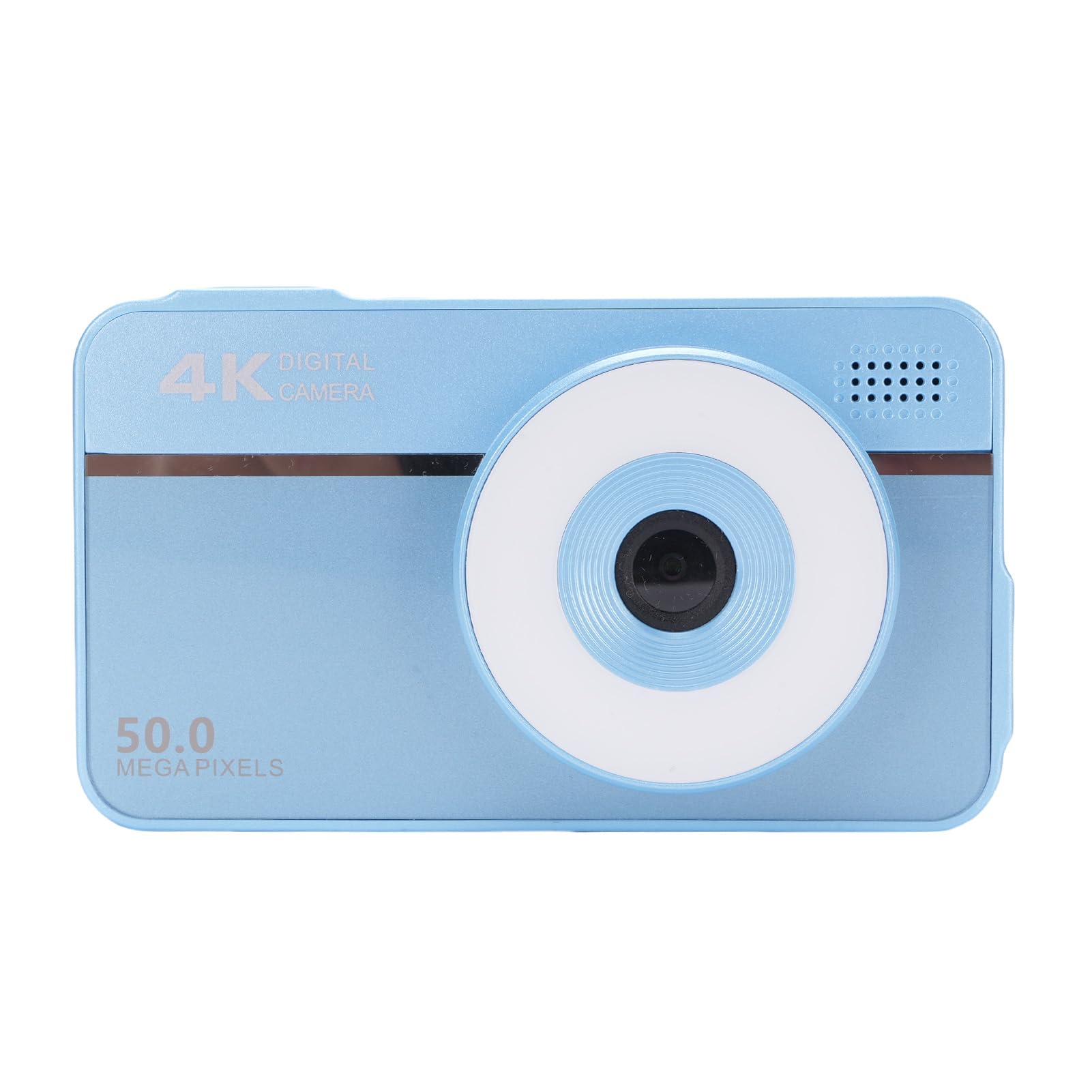Fotocamera Digitale 4K per Fotografia, Fotocamere Vlogging HD da 50 MP con Fotocamera da Viaggio per Adolescenti per Adolescenti a Doppio Lente Schermo da 2,8 Pollici per (BLUE)