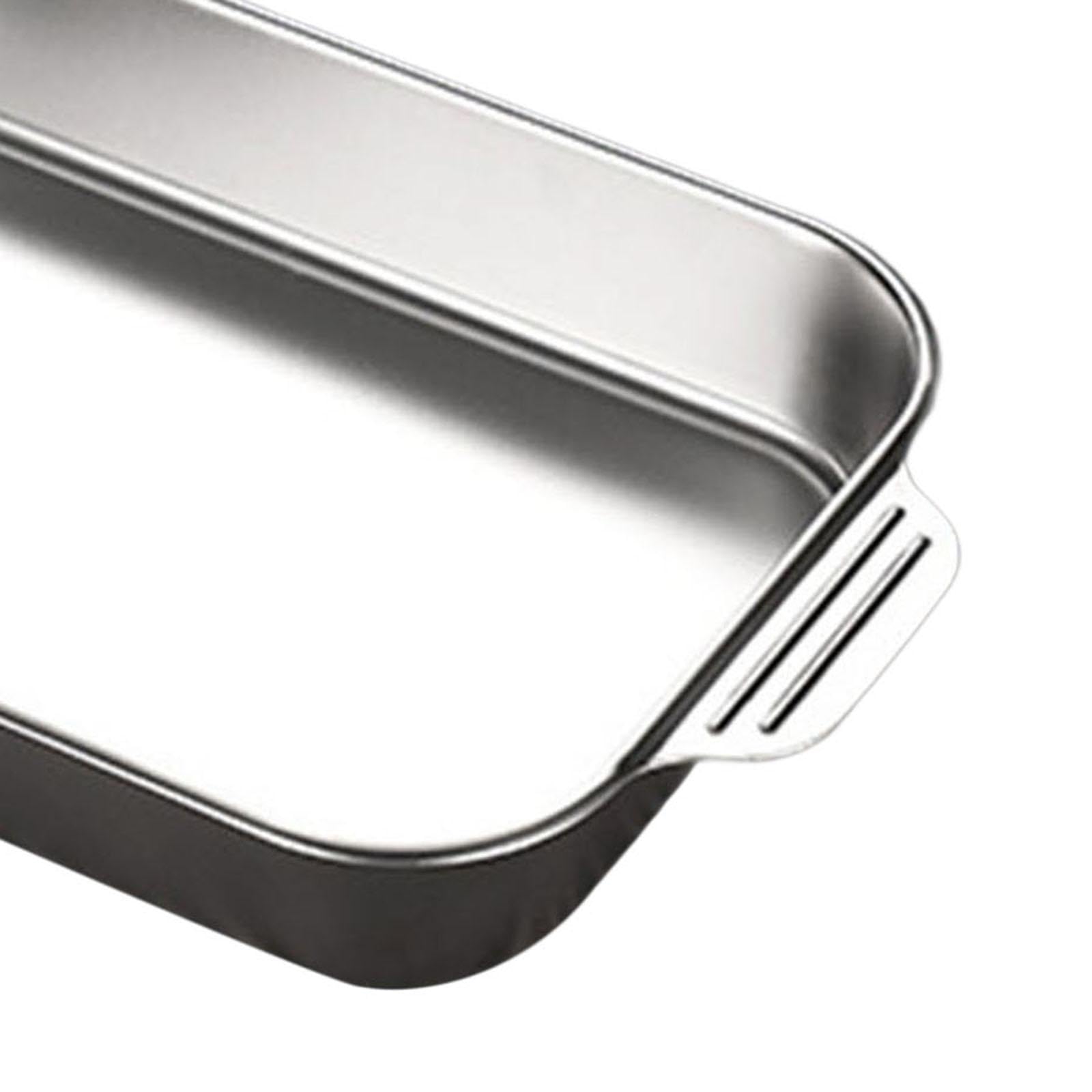 MERISHOPP™ Fish Grill Roasting Pan with Handles Accessory Brushed Surface Seafood Plate B 1