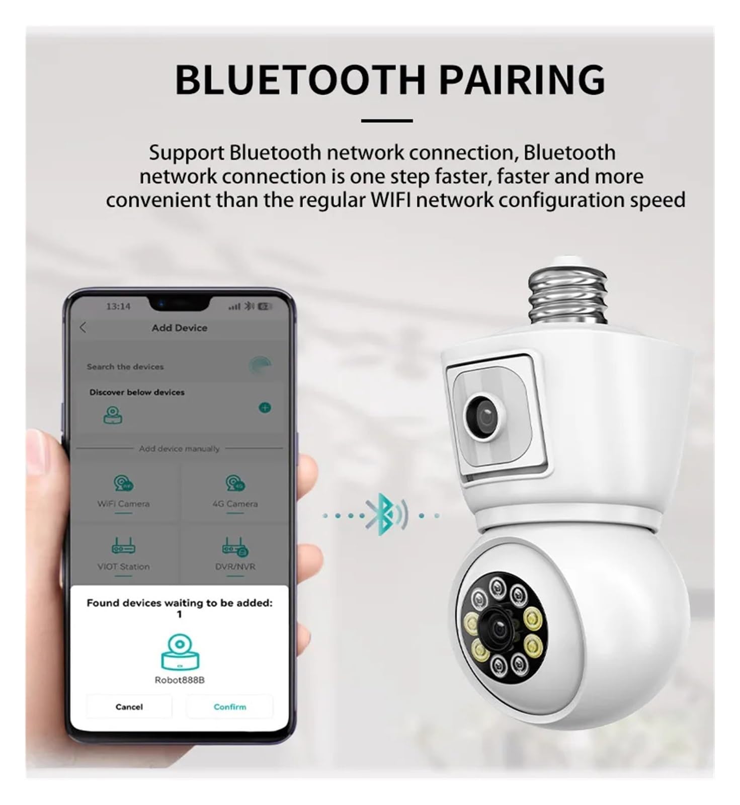 ICSEE 4K 8MP E27 Bombilla WiFi cámara de Doble Lente Pantalla Dual Seguimiento automático Audio bidireccional Color visión Nocturna 4MP cámara de vigilancia(4MP NO Card)