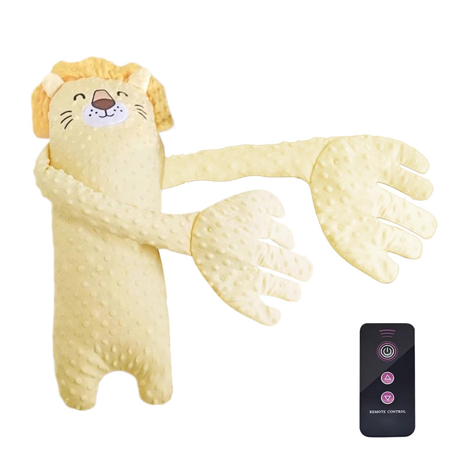 Sdtgrtht Electric Animal Shape Toy with Remote Pearl Cotton 68x25cm Slapping Soft Comfort Plush Animal Sleep Soother Patting Doll for Boys Girls Vibrating Mattress Pad — view 12