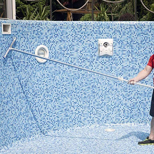 GLORYA Swimming Pool Brush with 8ft Pole - 18\" Polished Nylon Bristles Pool Brush Head - Brush Designed for Cleans Walls Tiles and Floors - Thumbnail 7