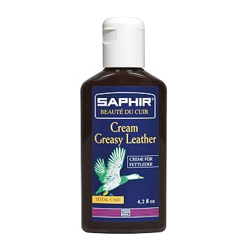 Saphir Beaute du Cuir Oiled Leather Cream 125 ml Leather Conditioner for Chromexcel CXL Horween & Oiled Leathers, Boots, Shoes, Bags, Scratch Repair Balm - Dark Brown