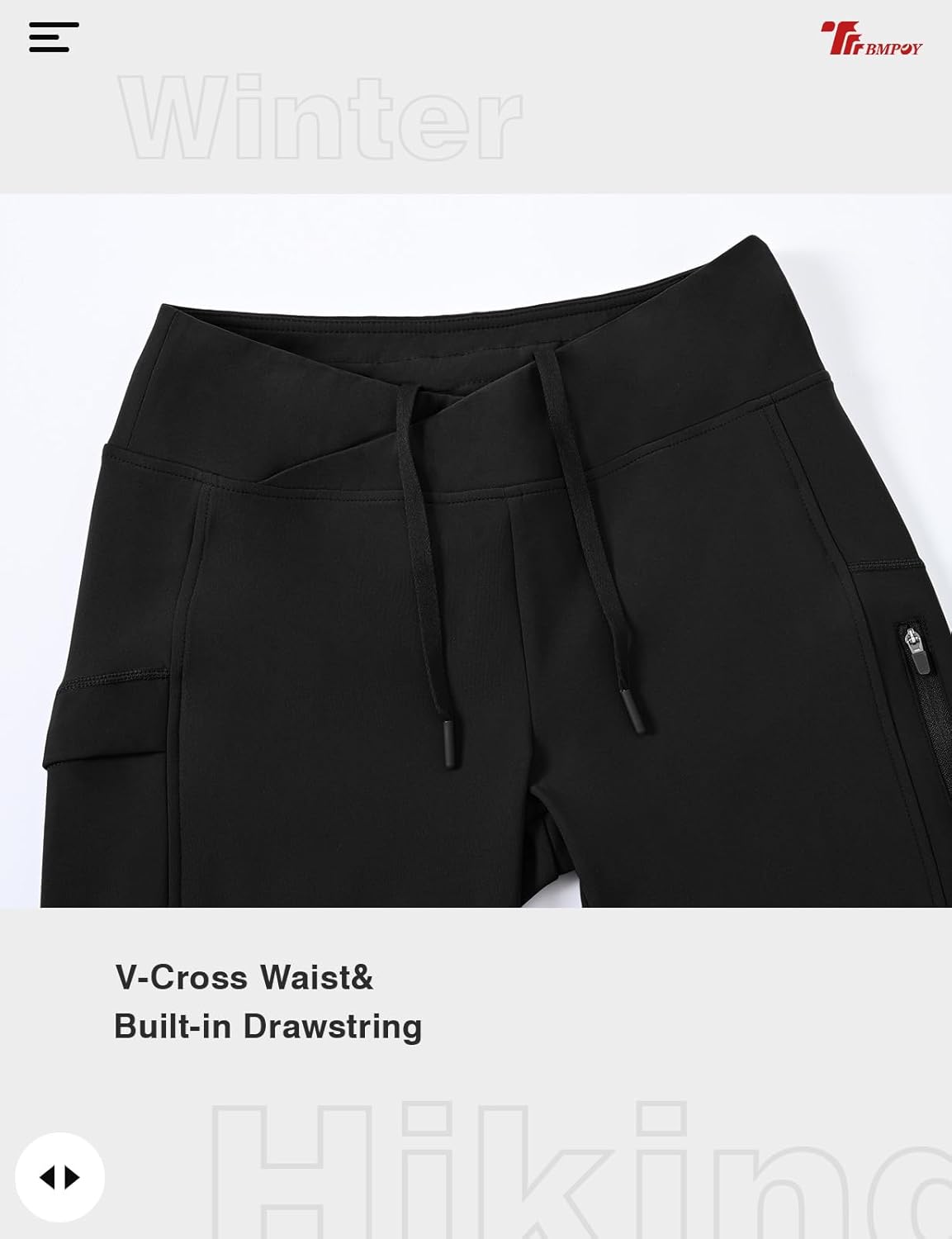 TBMPOY Women's Flare Fleece Lined Pants Bootcut Hiking Crossover Yoga Legging Winter Warm Thermal Outdoor - Image 3