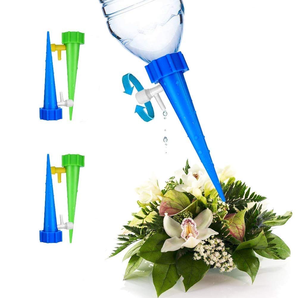 SpiderJuice 4Pc Automatic Self Watering Drip Irrigation Water Bottle Leakproof Spikes with Adjustable Flow Control Knob for Indoor Outdoor Plants Home Office Terrace Gardening (B07Z1GG8NJ) Amazon Price History, Amazon Price Tracker