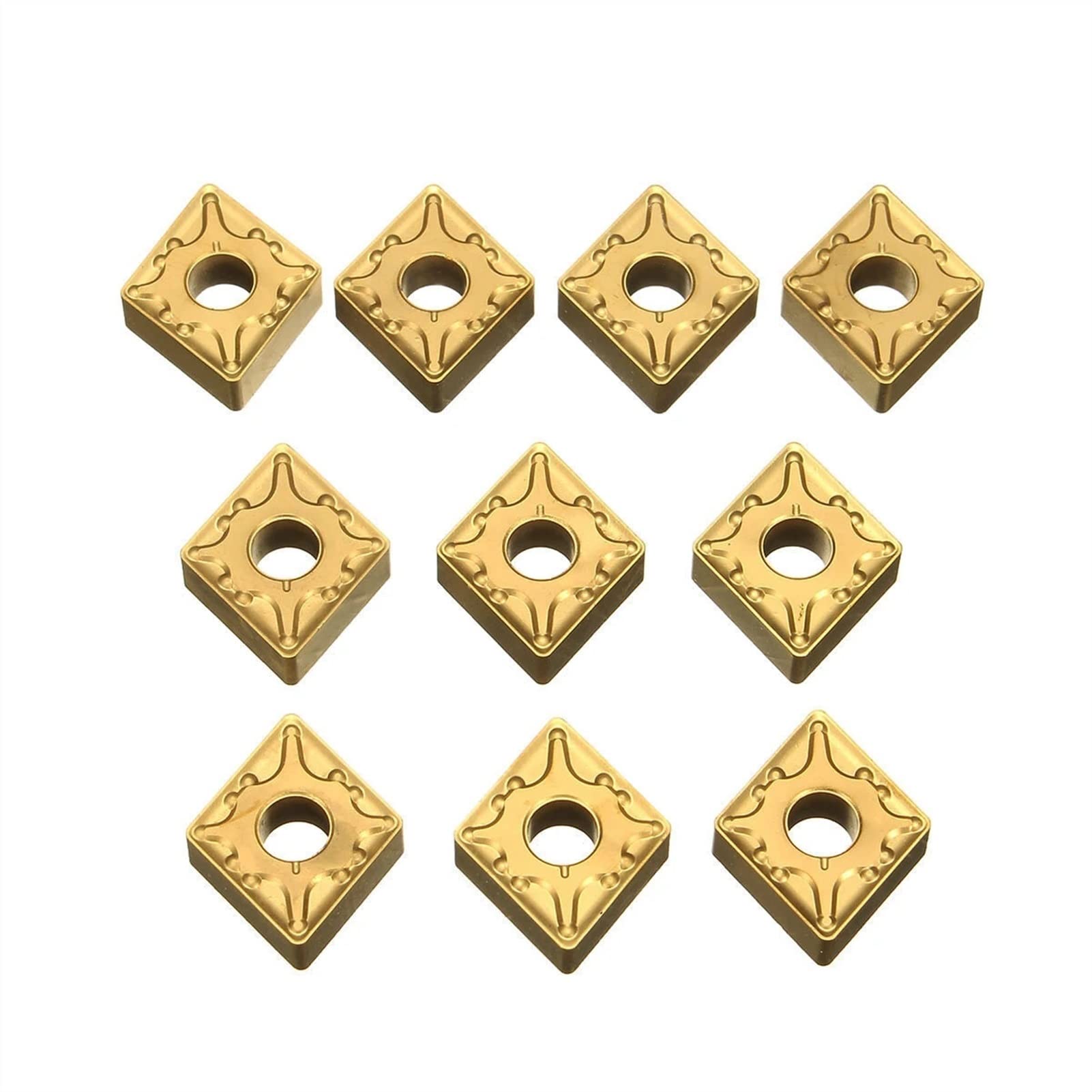 herramientas para torno, Juego de 10 insertos carburo CNMG120408-MA US735 for portaherramientas torneado CNC