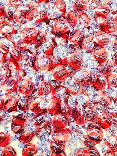 Sugar Free Cinnamon Hard Candy - 1 lb Individually Wrapped Cinnamon Discs - Summer Candy Sale,Basket Stuffers & Fillers, Sugar Free Candy