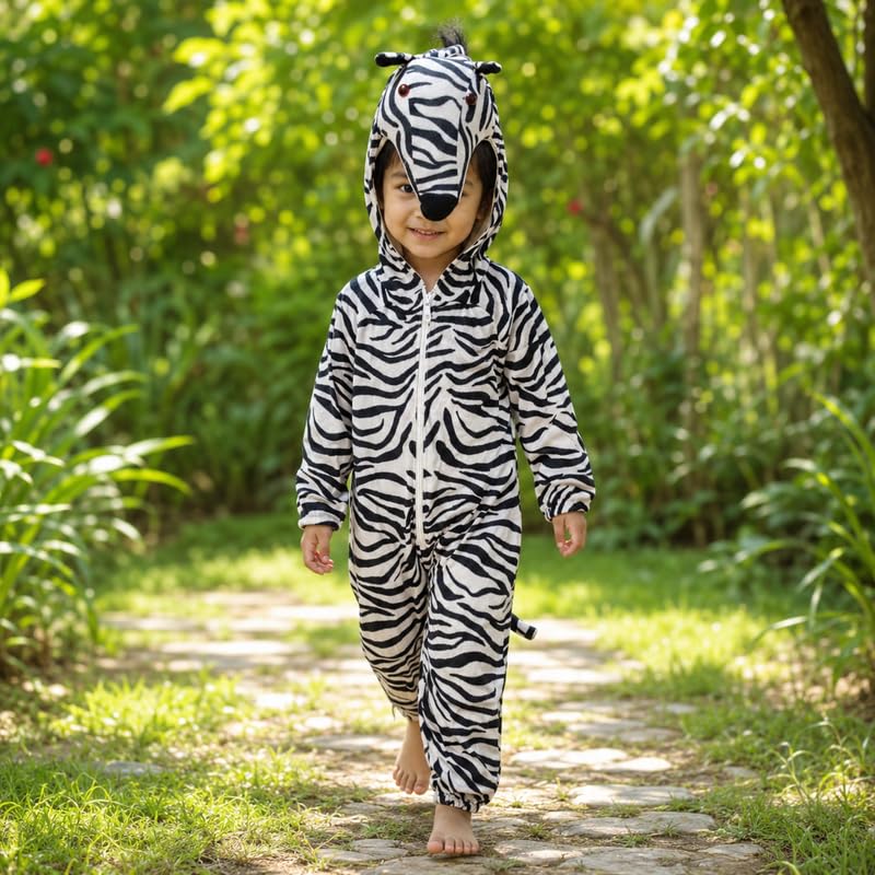Image of Animal Costume for Kids | Plush Fancy Dress Costume for Boys & Girls |School Fancy Dress, Annual Day, Jungle Theme, Role Play, Halloween & Birthday Party