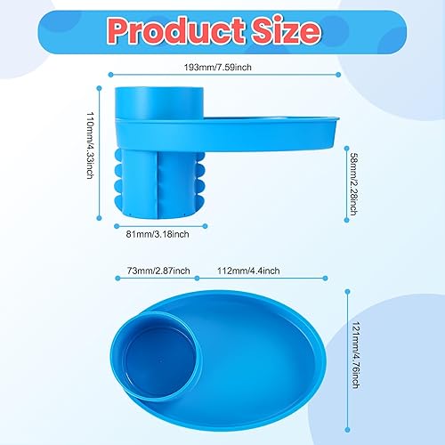 Miniatura 4 de Bandeja para asiento de automóvil expande fácilmente la bandeja para aperitivos en taza de 360 y bandeja de viaje para asiento de automóvil,