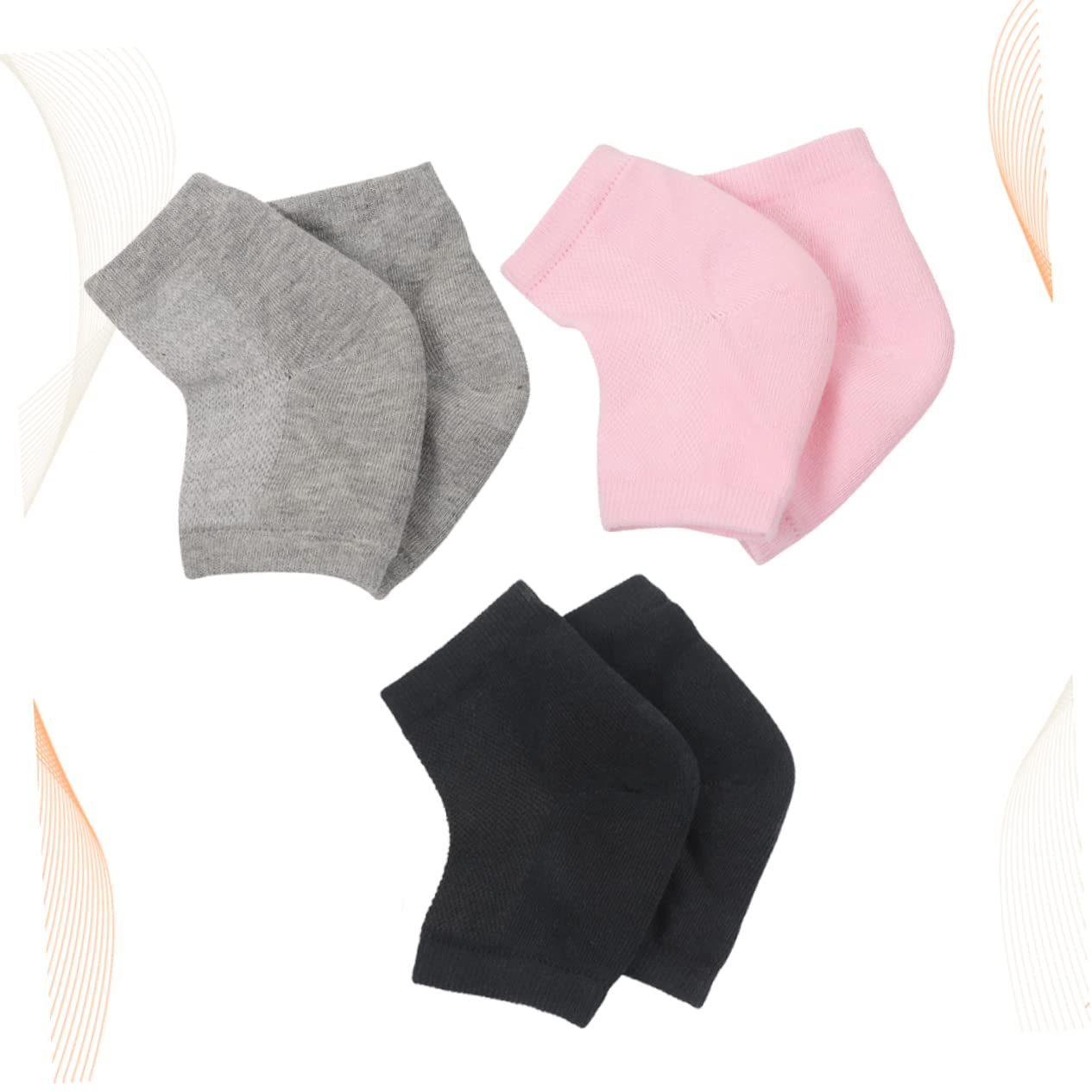 Beatifufu Moisturizing Gel Socks for Men Women Grey Breathable Ankle Socks Heel Protection