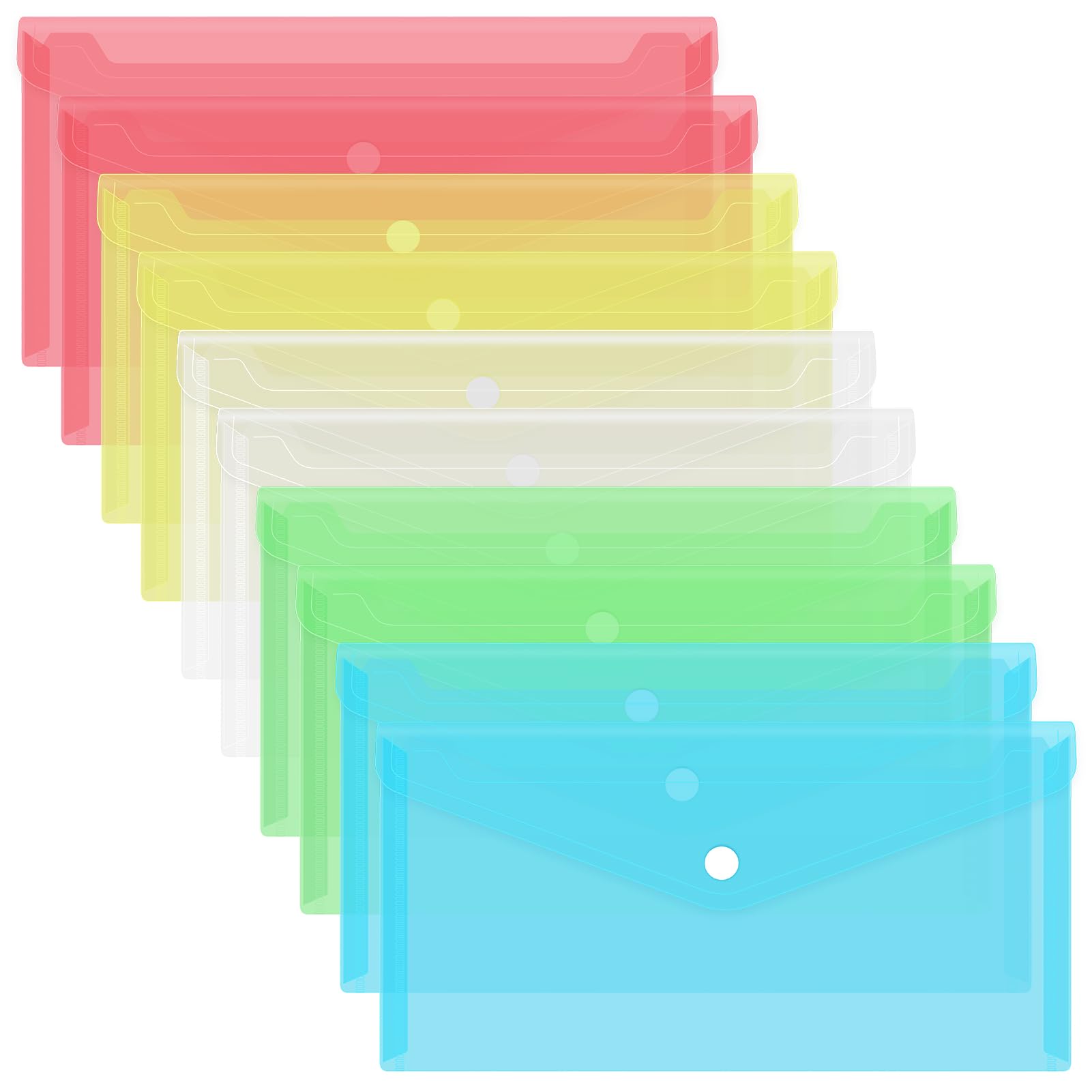 12-Pack A4 Plastic Envelopes With String Tie - Super Thick, Expandable ...