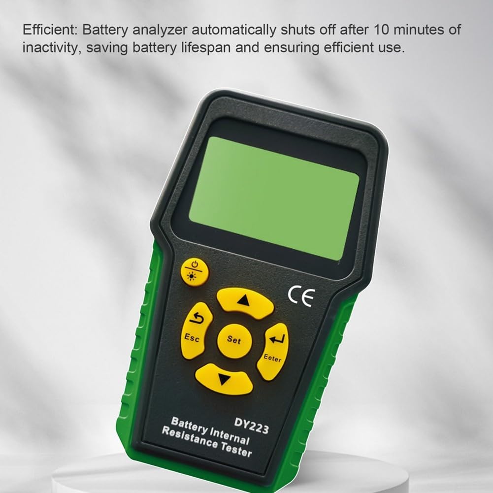 DY223 Analyseur de batterie, testeur de résistance interne et de tension avec écran Kelvin 4 fils, pour batteries 12 V EV et voitures