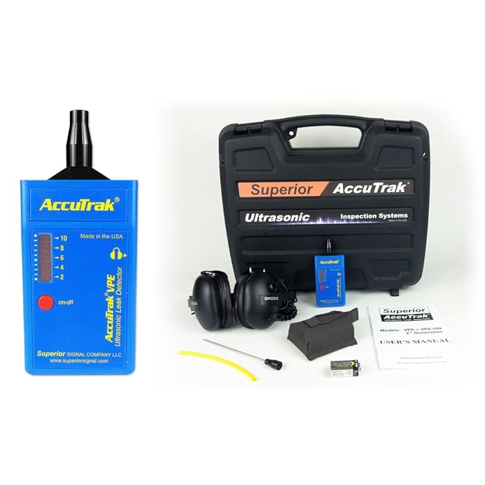 Buy Superior AccuTrak VPEPRO Ultrasonic Leak Detector Kit with Hard Hat Compatible Headphones