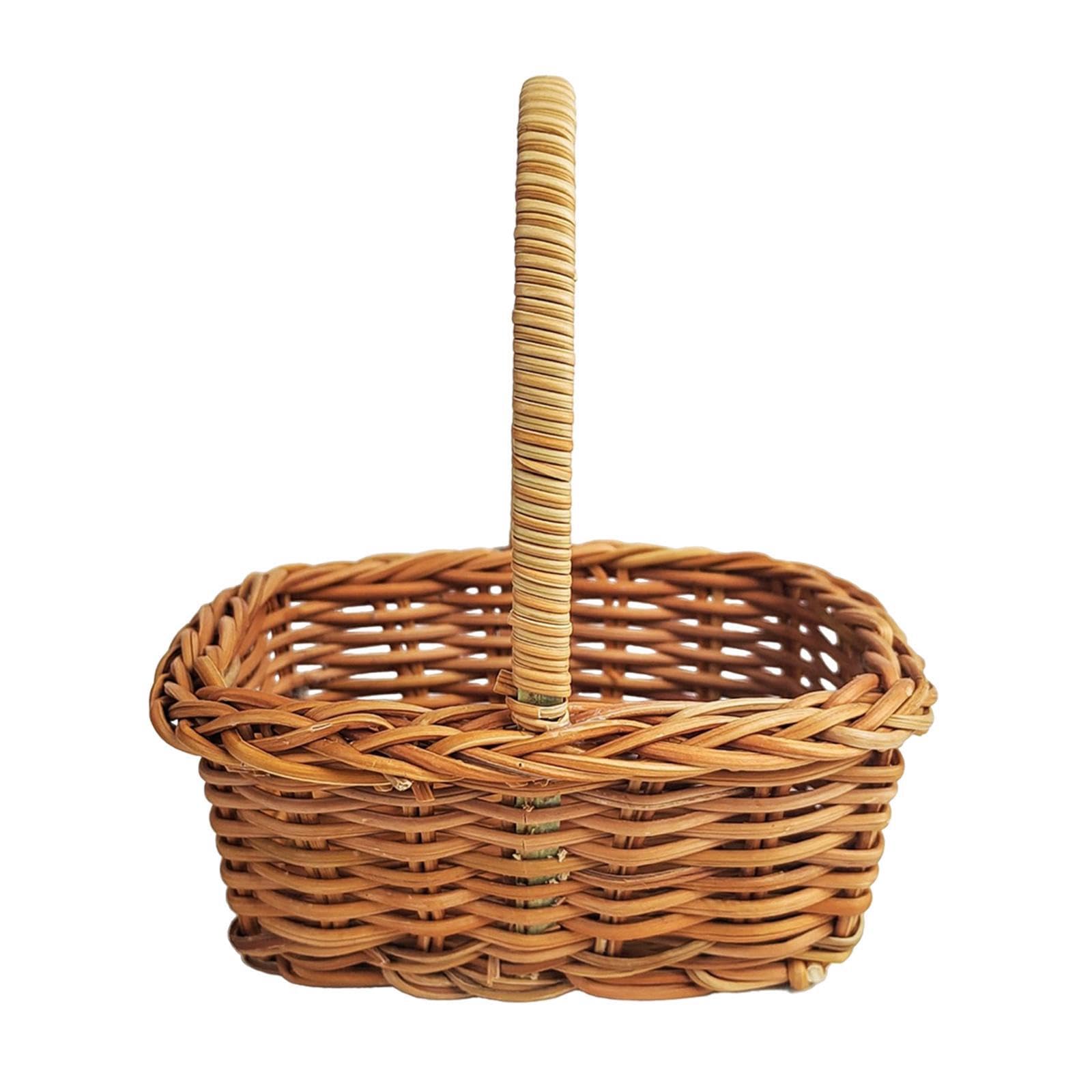 CYDZSRA Mini Storage Basket With Handle Captivating Option For Dollhouse Accessories And Delightful Photography Prop Experiences Mini Rattan Woven Basket With