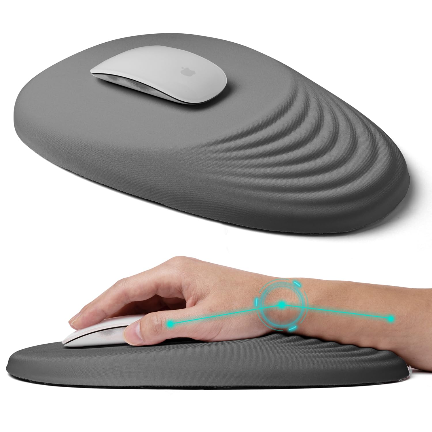 Kensington Tappetino Mouse con Poggiapolsi in Schiuma, colore nero, 62384