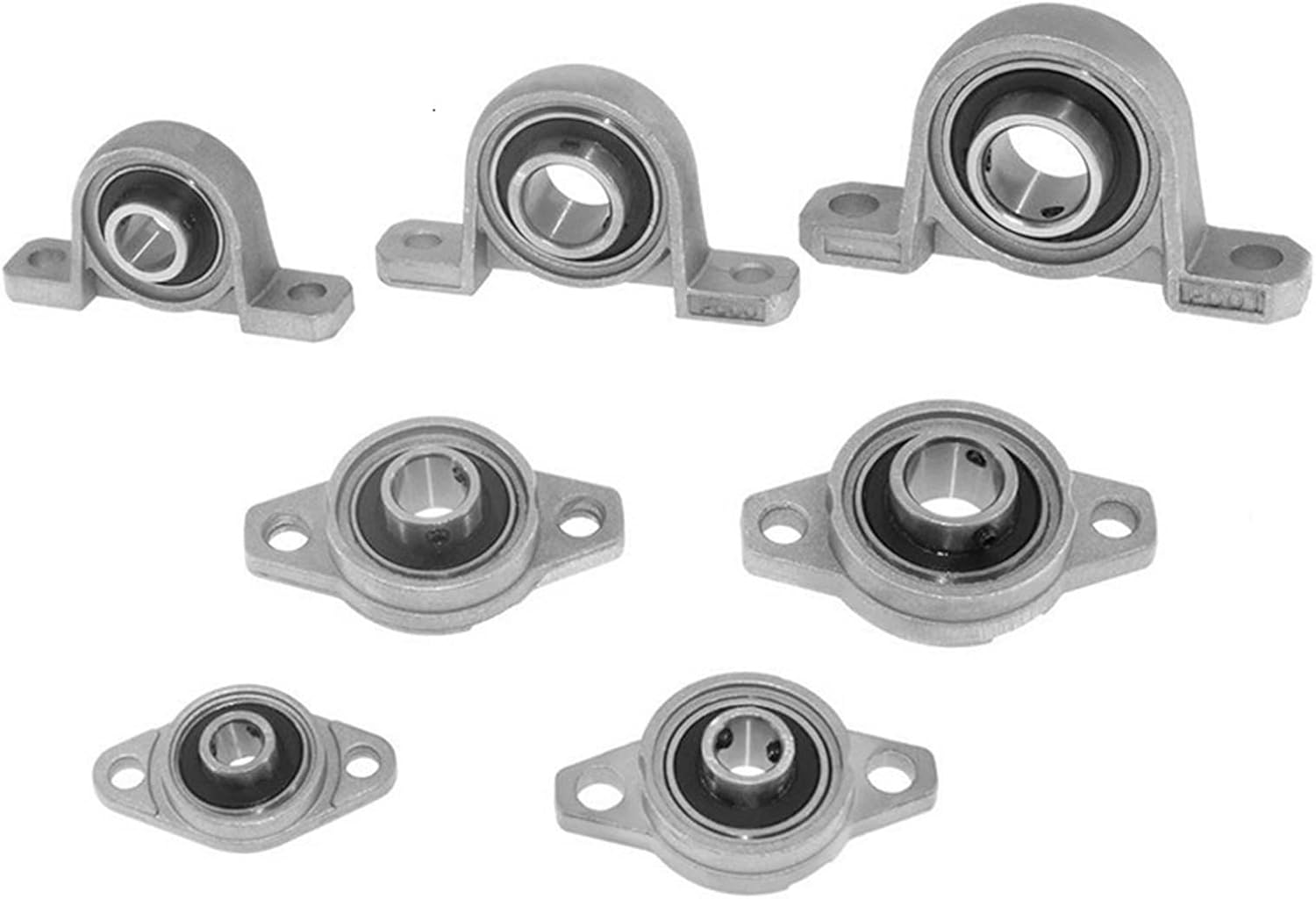 2pcs Zinc Alloy Diameter 8mm to 30mm Bore Ball Bearing Pillow Block Mounted Support Kfl08 Kfl000 Kfl001 Kp08 Kp000(KP08 8mm)