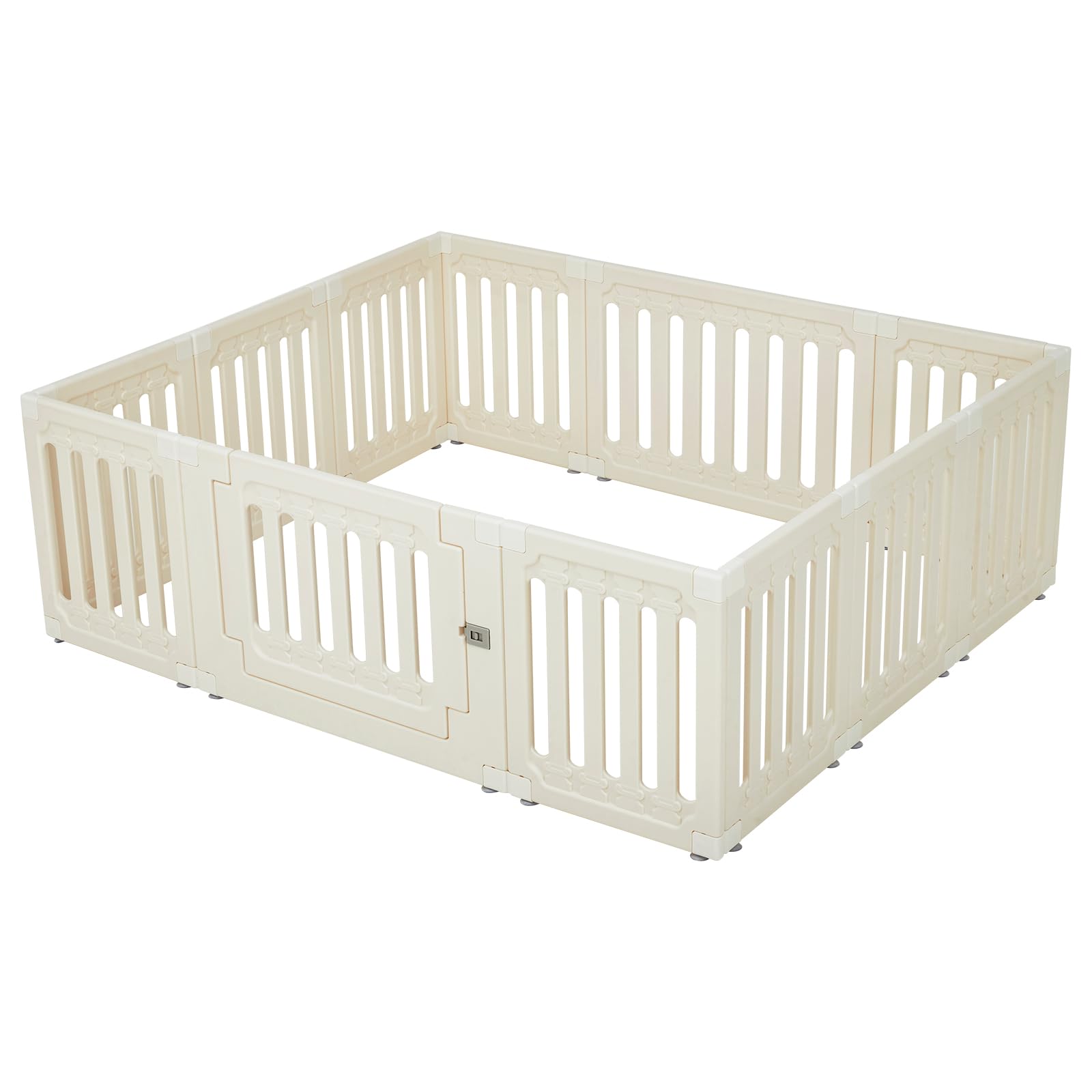 Amazon.co.jp: ベビーサークル 12枚パネル 206×136×61.5cm ドア付き