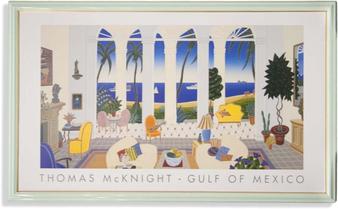 shokoの工芸油彩画 原画 一点物「富士山の見えるゴルフ場」F8 額縁付