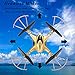MJX X401H FPV Quadcopter Drone with Altitude-Hold Easy to Fly RC Real Time Transmission HD Camera RTF Explorer Copter, Left and Right Hand Switch Mode Predator, Golden Color