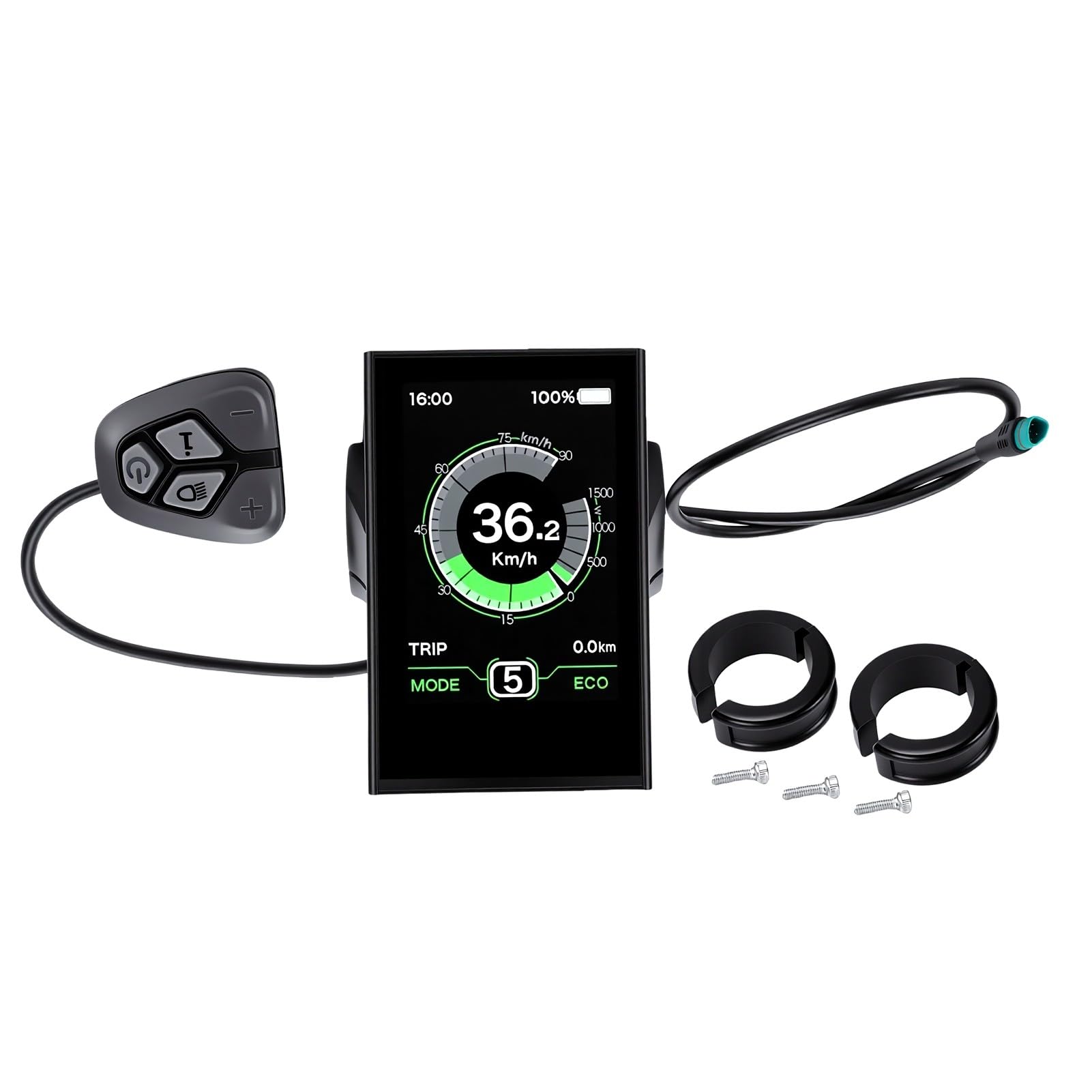 Cryfokt Pantalla LCD para Bicicleta Eléctrica, Monitor de Visualización