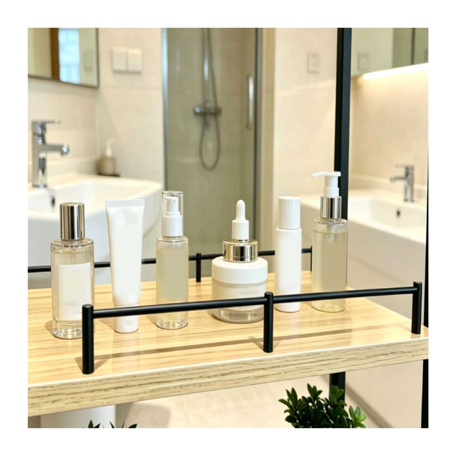 HHJFSP Single/Double Bar Shelf Guardrail, Easy Installation 2.8" 3.1" H Pole, Fits Wooden Rack/Metal Unit/Glass Display Rack(A 2.8″(72mm) H,47.2"(120cm) L)