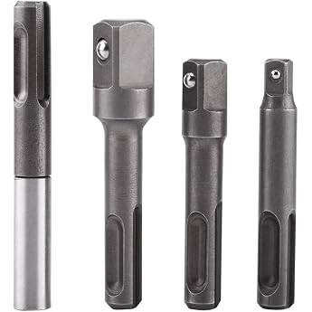 Drill Bit Socket Extension Adapter SDS Plus Shank 1 4" Hex Socket Adapter 1 4" 3 8" 1 2" Square Drill Bit Extension Connector