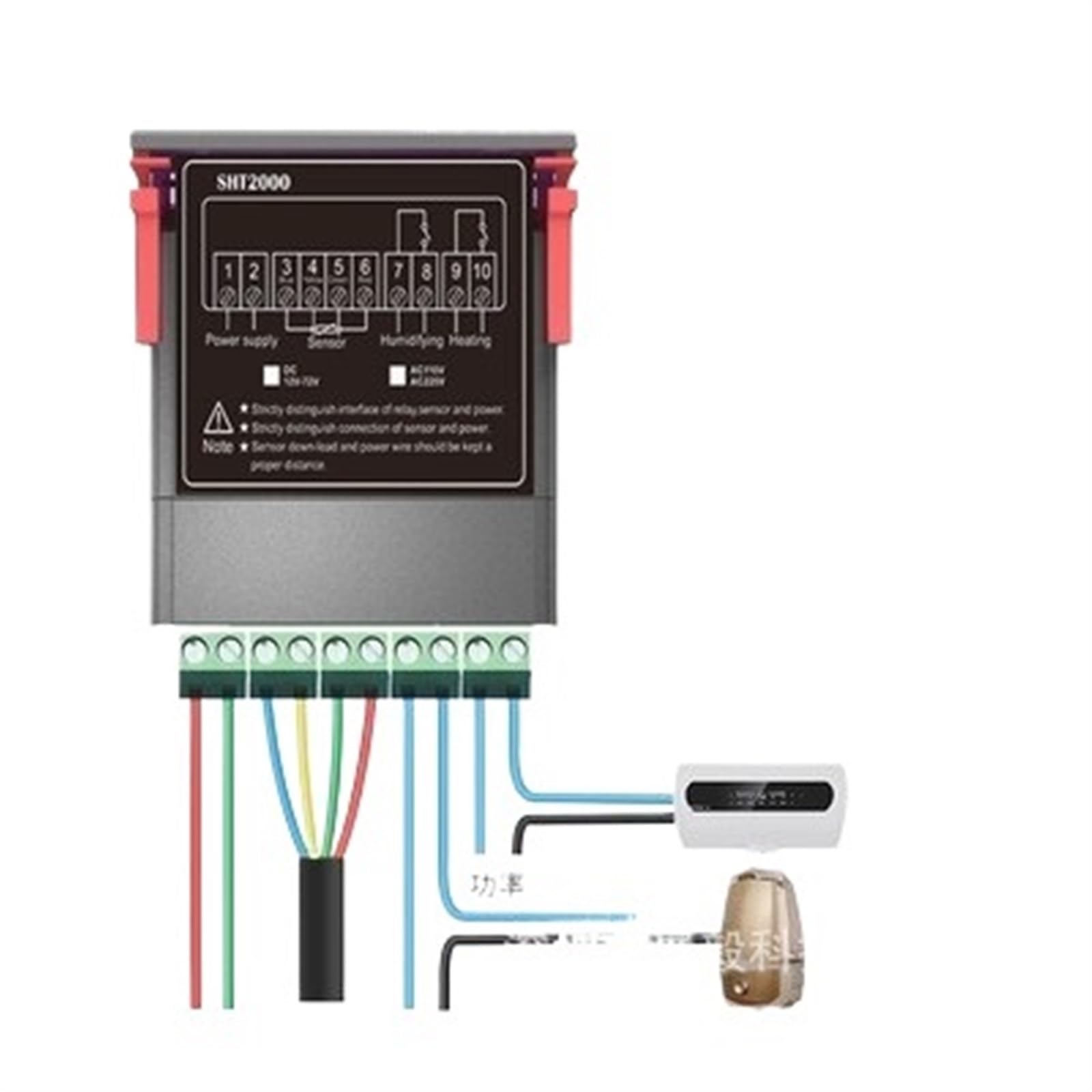 COKYIS Termostato Intelligente elettronico Display Digitale regolatore di Temperatura del microcomputer SHT2000 (Size : 12V)
